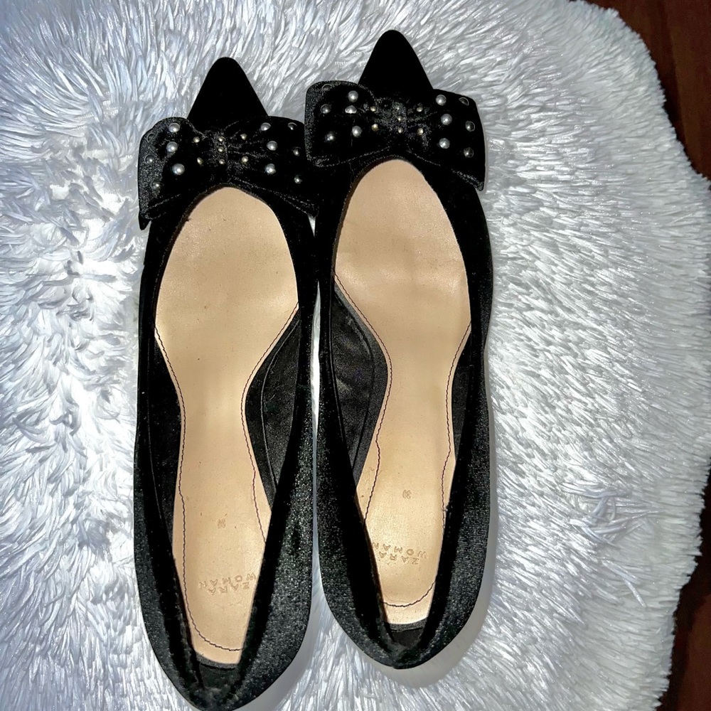 Zara velvet shoes